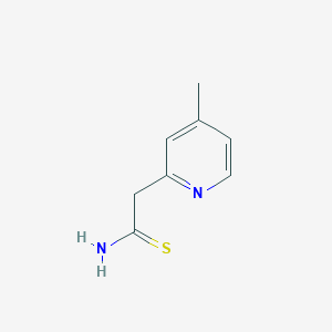 molecular formula C8H10N2S B13608473 4-Methyl-2-pyridineethanethioamide CAS No. 50564-67-5