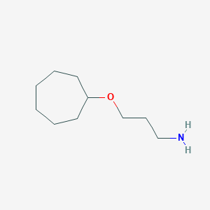 molecular formula C10H21NO B13608485 3-(Cycloheptyloxy)propan-1-amine 