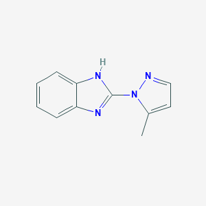 molecular formula C11H10N4 B136085 2-(5-methyl-1H-pyrazol-1-yl)-1H-benzo[d]imidazole CAS No. 149179-70-4