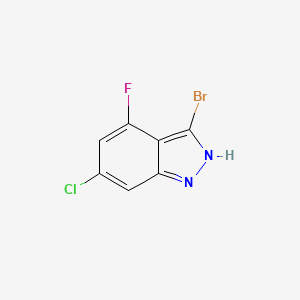 molecular formula C7H3BrClFN2 B1360851 3-Bromo-6-chloro-4-fluoro-1H-indazole CAS No. 1000340-85-1