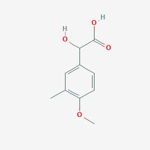 molecular formula C10H12O4 B13608516 2-Hydroxy-2-(4-methoxy-3-methylphenyl)acetic acid 
