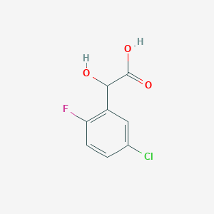 molecular formula C8H6ClFO3 B13608522 5-Chloro-2-fluoromandelic acid 