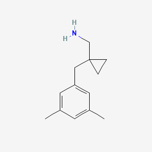 molecular formula C13H19N B13608527 (1-(3,5-Dimethylbenzyl)cyclopropyl)methanamine 