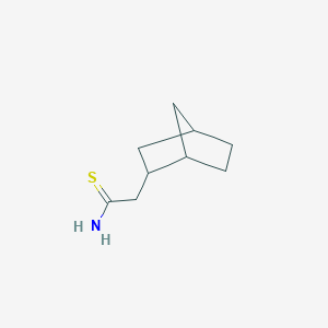 molecular formula C9H15NS B13608547 2-(Bicyclo[2.2.1]heptan-2-yl)ethanethioamide 