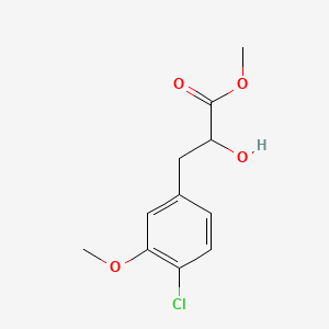 molecular formula C11H13ClO4 B13608565 Methyl 3-(4-chloro-3-methoxyphenyl)-2-hydroxypropanoate 