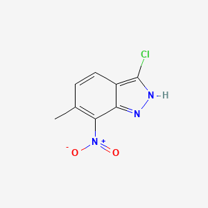 molecular formula C8H6ClN3O2 B1360862 3-Chloro-6-methyl-7-nitro-1H-indazole CAS No. 1000342-46-0