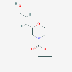molecular formula C12H21NO4 B13608639 Tert-butyl 2-(3-hydroxyprop-1-en-1-yl)morpholine-4-carboxylate 