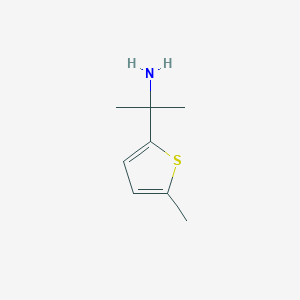 molecular formula C8H13NS B13608647 2-(5-Methylthiophen-2-yl)propan-2-amine 