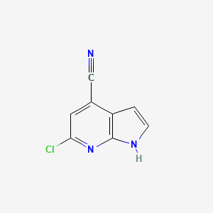 molecular formula C8H4ClN3 B1360867 6-Chloro-1H-pyrrolo[2,3-b]pyridine-4-carbonitrile CAS No. 1000340-76-0