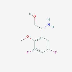 molecular formula C9H11F2NO2 B13608679 (r)-2-Amino-2-(3,5-difluoro-2-methoxyphenyl)ethan-1-ol 