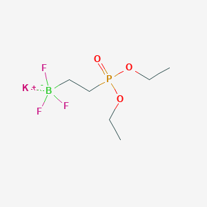 molecular formula C6H14BF3KO3P B13608714 Potassium (2-(diethoxyphosphoryl)ethyl)trifluoroborate 