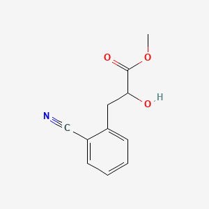 molecular formula C11H11NO3 B13608728 Methyl 3-(2-cyanophenyl)-2-hydroxypropanoate 