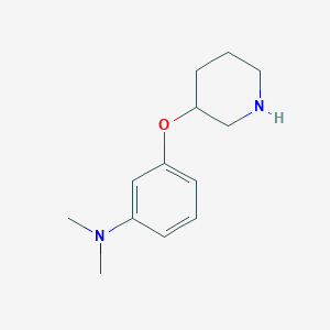 molecular formula C13H20N2O B13608747 n,n-Dimethyl-3-(piperidin-3-yloxy)aniline 