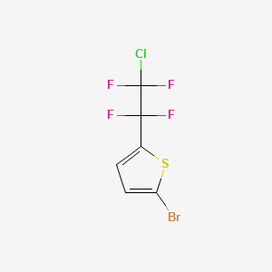molecular formula C6H2BrClF4S B13608749 2-Bromo-5-(2-chloro-1,1,2,2-tetrafluoroethyl)thiophene CAS No. 2792202-16-3