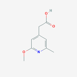molecular formula C9H11NO3 B13608760 (2-Methoxy-6-methylpyridin-4-YL)acetic acid 