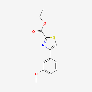 molecular formula C13H13NO3S B1360878 Ethyl 4-(3-methoxyphenyl)thiazole-2-carboxylate CAS No. 886366-81-0