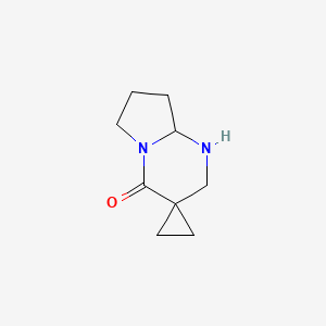 molecular formula C9H14N2O B13608815 hexahydro-1'H-spiro[cyclopropane-1,3'-pyrrolo[1,2-a]pyrimidin]-4'-one 