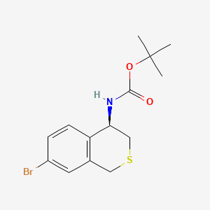 molecular formula C14H18BrNO2S B13608816 tert-butyl N-[(4R)-7-bromo-3,4-dihydro-1H-2-benzothiopyran-4-yl]carbamate 