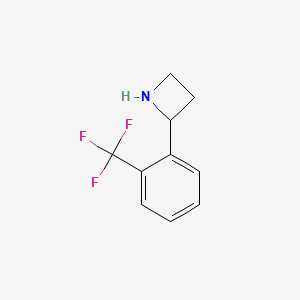 molecular formula C10H10F3N B13608843 2-(2-(Trifluoromethyl)phenyl)azetidine 
