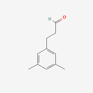 molecular formula C11H14O B13608869 3,5-Dimethyl-benzenepropanal 