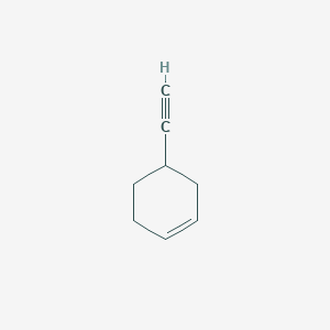 molecular formula C8H10 B13608870 Cyclohexene, 4-ethynyl 