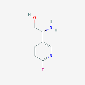 molecular formula C7H9FN2O B13608897 (R)-2-Amino-2-(6-fluoropyridin-3-yl)ethan-1-ol 