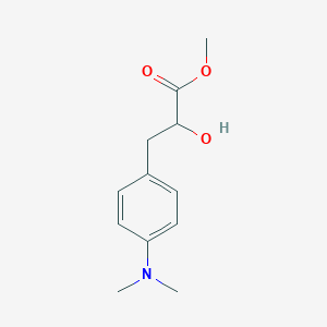 molecular formula C12H17NO3 B13608920 Methyl 3-[4-(dimethylamino)phenyl]-2-hydroxypropanoate 