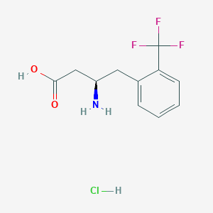 molecular formula C11H13ClF3NO2 B1360895 (R)-3-Amino-4-(2-(trifluoromethyl)phenyl)butanoic acid hydrochloride CAS No. 269396-76-1