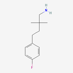 molecular formula C12H18FN B13608955 4-(4-Fluorophenyl)-2,2-dimethylbutan-1-amine 