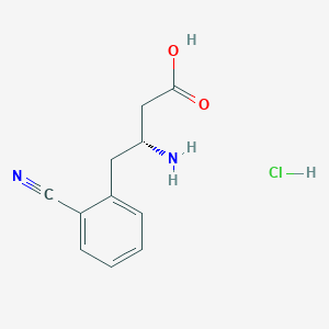 molecular formula C11H13ClN2O2 B1360896 (R)-3-Amino-4-(2-cyanophenyl)butanoic acid hydrochloride CAS No. 269726-79-6