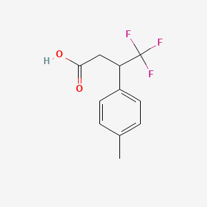 molecular formula C11H11F3O2 B13608967 4,4,4-Trifluoro-3-(p-tolyl)butanoic acid 