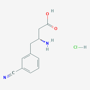 molecular formula C11H13ClN2O2 B1360897 (R)-3-Amino-4-(3-cyanophenyl)butanoic acid hydrochloride CAS No. 269726-82-1