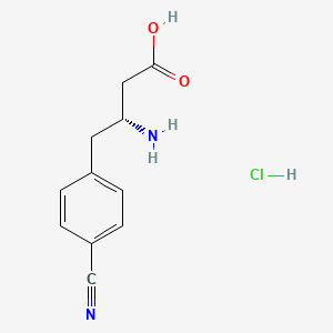 molecular formula C11H13ClN2O2 B1360898 (R)-3-Amino-4-(4-cyanophenyl)butanoic acid hydrochloride CAS No. 269726-85-4