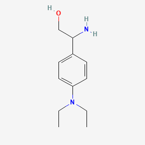 molecular formula C12H20N2O B13608991 2-Amino-2-[4-(diethylamino)phenyl]ethan-1-ol 
