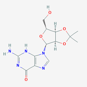 molecular formula C13H17N5O5 B013609 2-Amino-9-((3aR,4R,6R,6aR)-6-(hydroxymethyl)-2,2-dimethyltetrahydrofuro[3,4-d][1,3]dioxol-4-yl)-1H-purin-6(9H)-one CAS No. 362-76-5