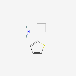 molecular formula C8H11NS B13609036 1-(Thiophen-2-yl)cyclobutan-1-amine 