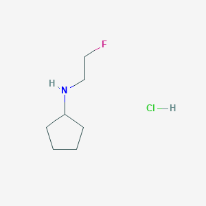 molecular formula C7H15ClFN B13609047 N-(2-fluoroethyl)cyclopentanaminehydrochloride 