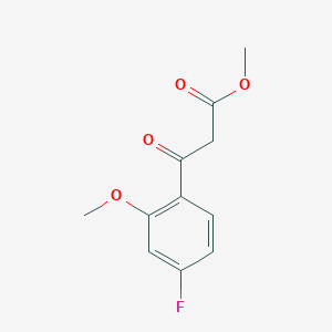 molecular formula C11H11FO4 B13609049 Methyl 3-(4-fluoro-2-methoxyphenyl)-3-oxopropanoate 