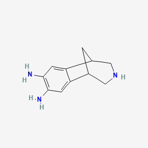 molecular formula C11H15N3 B1360906 1,5-Methano-1H-3-benzazepine-7,8-diamine, 2,3,4,5-tetrahydro- 