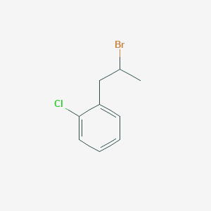 molecular formula C9H10BrCl B13609150 1-(2-Bromopropyl)-2-chlorobenzene 
