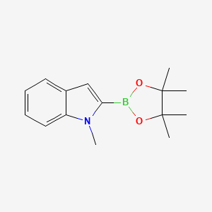 molecular formula C15H20BNO2 B1360916 1-Methyl-2-(4,4,5,5-tetramethyl-1,3,2-dioxaborolan-2-YL)-1H-indole CAS No. 596819-10-2