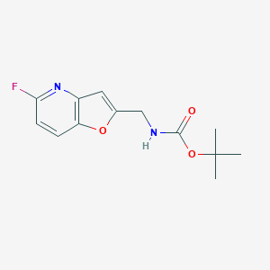 molecular formula C13H15FN2O3 B13609169 tert-butyl N-({5-fluorofuro[3,2-b]pyridin-2-yl}methyl)carbamate 