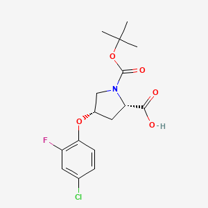 (2S,4S)-1-(Tert-butoxycarbonyl)-4-(4-chloro-2-fluorophenoxy)-2-pyrrolidinecarboxylic acid