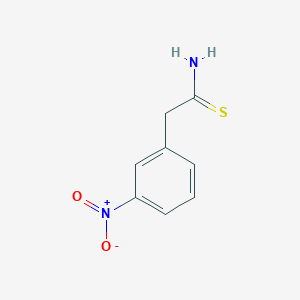 molecular formula C8H8N2O2S B13609307 2-(3-Nitrophenyl)ethanethioamide 
