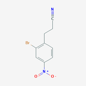molecular formula C9H7BrN2O2 B13609310 3-(2-Bromo-4-nitrophenyl)propanenitrile 