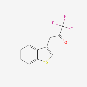 molecular formula C11H7F3OS B13609440 3-(Benzo[b]thiophen-3-yl)-1,1,1-trifluoropropan-2-one 