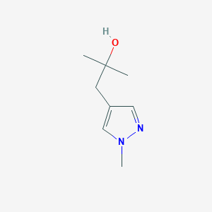 molecular formula C8H14N2O B13609464 2-methyl-1-(1-methyl-1H-pyrazol-4-yl)propan-2-ol 