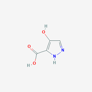 molecular formula C4H4N2O3 B13609515 4-Hydroxy-1h-pyrazole-3-carboxylic acid 