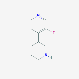 molecular formula C10H13FN2 B13609519 3-Fluoro-4-(piperidin-3-yl)pyridine 