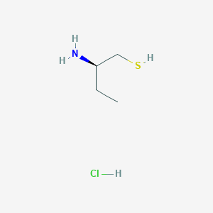 molecular formula C4H12ClNS B13609521 (2R)-2-aminobutane-1-thiol hydrochloride 